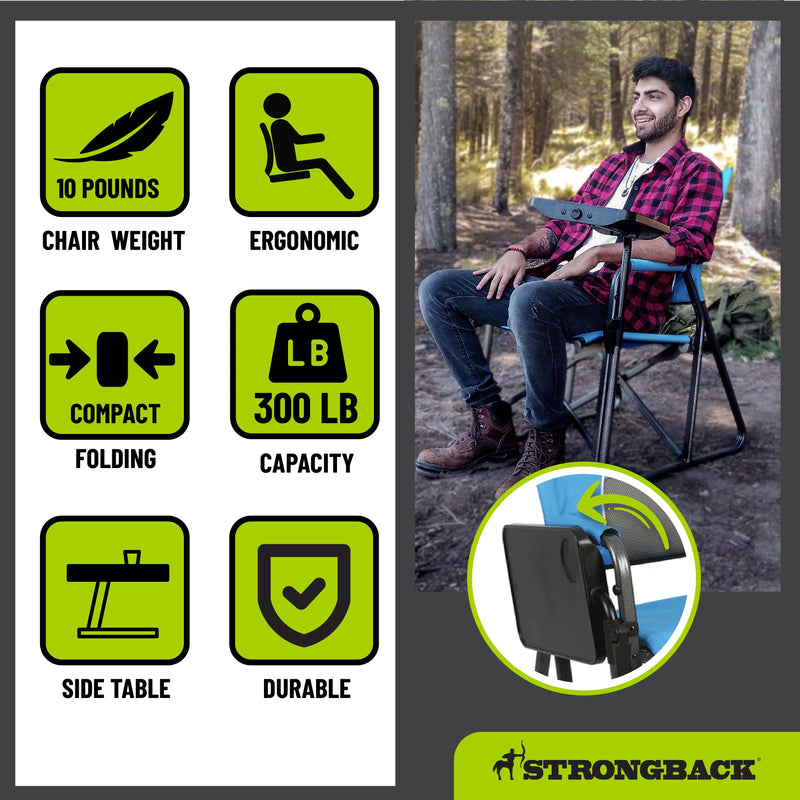 Load image into Gallery viewer, STRONGBACK Director Chair with Side Table