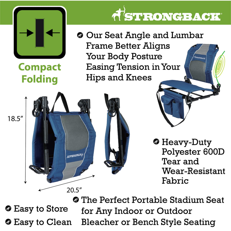 Load image into Gallery viewer, STRONGBACK Stadium Seat – New Colors with Backrest Covers