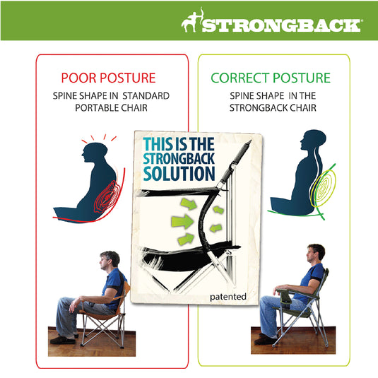 STRONGBACK Rocking Director Chair with Large Cup Holder Pocket