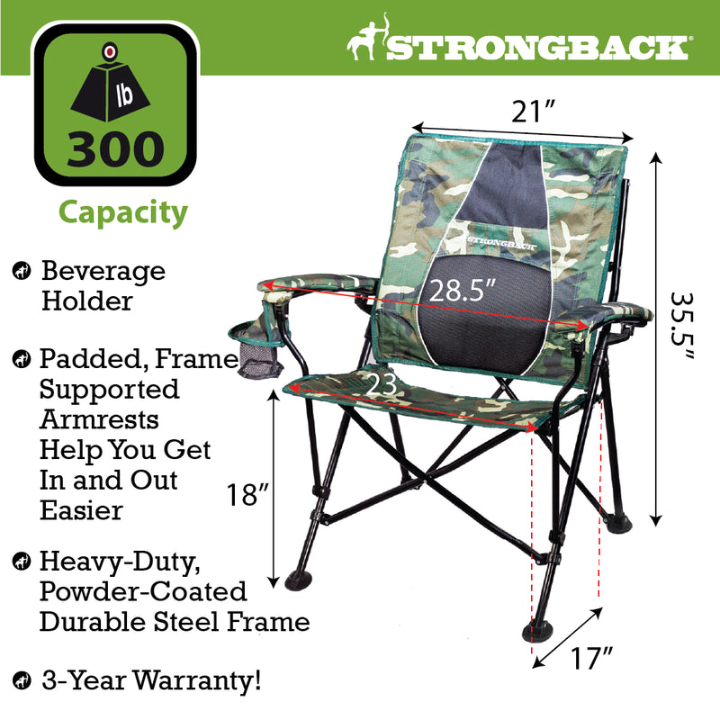 Load image into Gallery viewer, STRONGBACK Elite Chair measurements