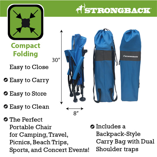 STRONGBACK Low Gravity Beach Chair