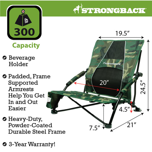 STRONGBACK Low Gravity Camo Chair
