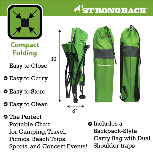 STRONGBACK Low Gravity Beach Chair