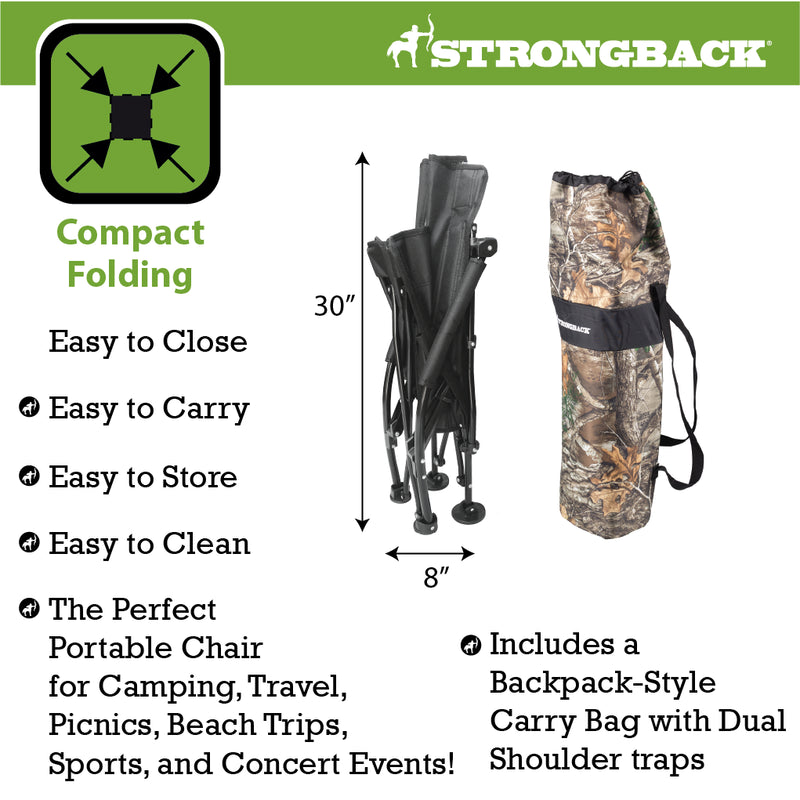 Load image into Gallery viewer, STRONGBACK Low Gravity Hunting/Turkey Chair: Real Tree