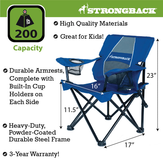 STRONGBACK Prodigy kids chair measurements