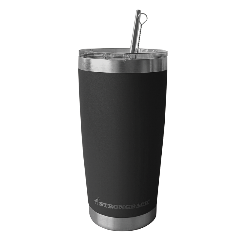 Load image into Gallery viewer, STRONGBACK Drink Tumbler - 20oz - black
