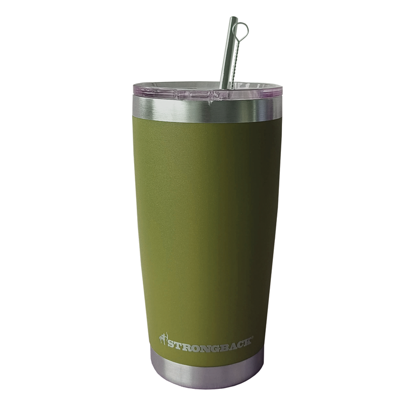 Load image into Gallery viewer, STRONGBACK Drink Tumbler - 20oz - dark green
