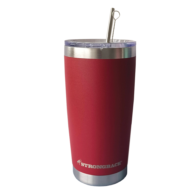 Load image into Gallery viewer, STRONGBACK Drink Tumbler - 20oz - red
