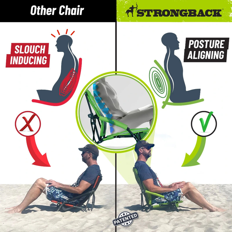 Load image into Gallery viewer, STRONGBACK Low Gravity Beach Chair
