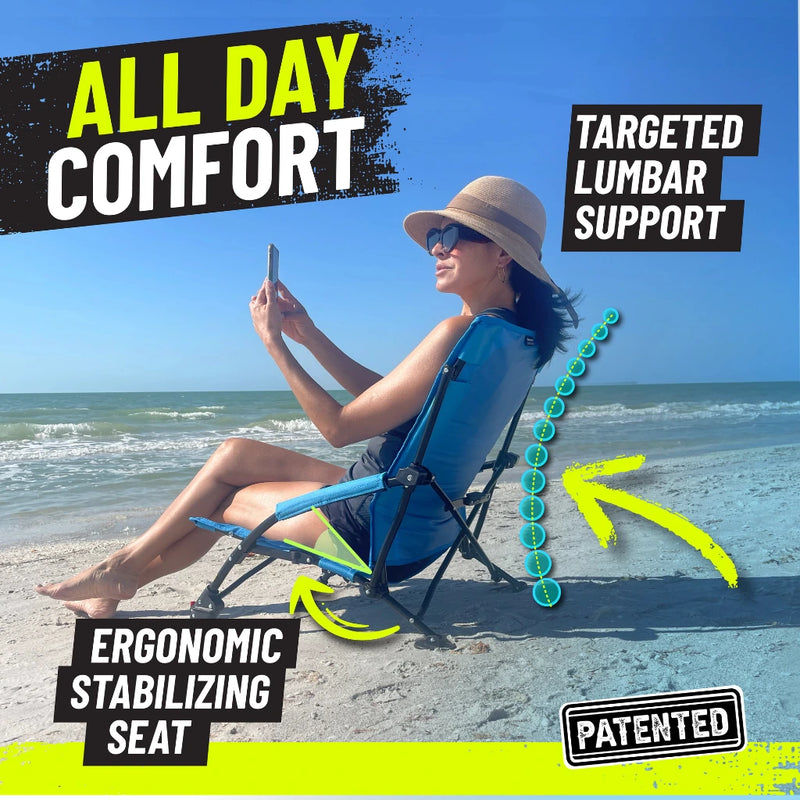 Load image into Gallery viewer, STRONGBACK Low Gravity Beach Chair

