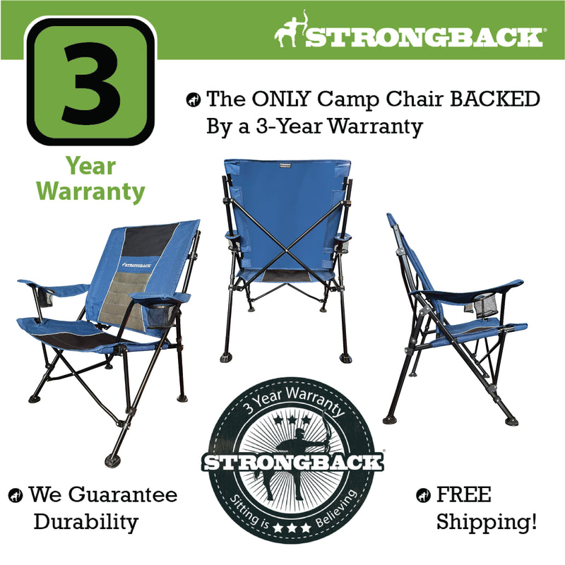 Strongback guru folding camp chair with lumbar support outlet
