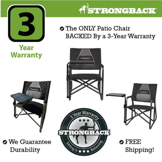 STRONGBACK Director Chair 3 year warranty