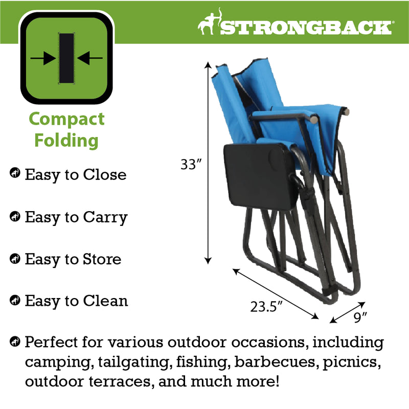 Load image into Gallery viewer, STRONGBACK Director Chair folded chair measurements
