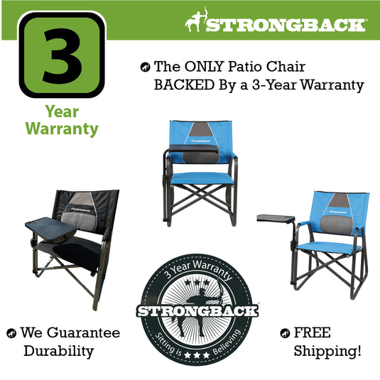 STRONGBACK Director Chair 3 year warranty