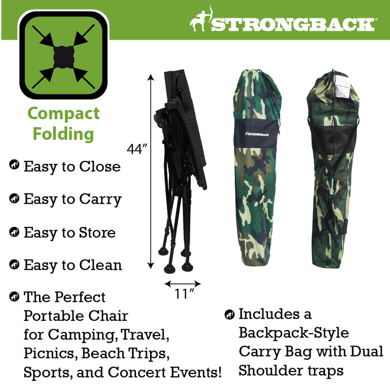 Load image into Gallery viewer, STRONGBACK Elite - Hunting Chair - Camo Camping Chair - The Ultimate in Comfort and Ergonomics
