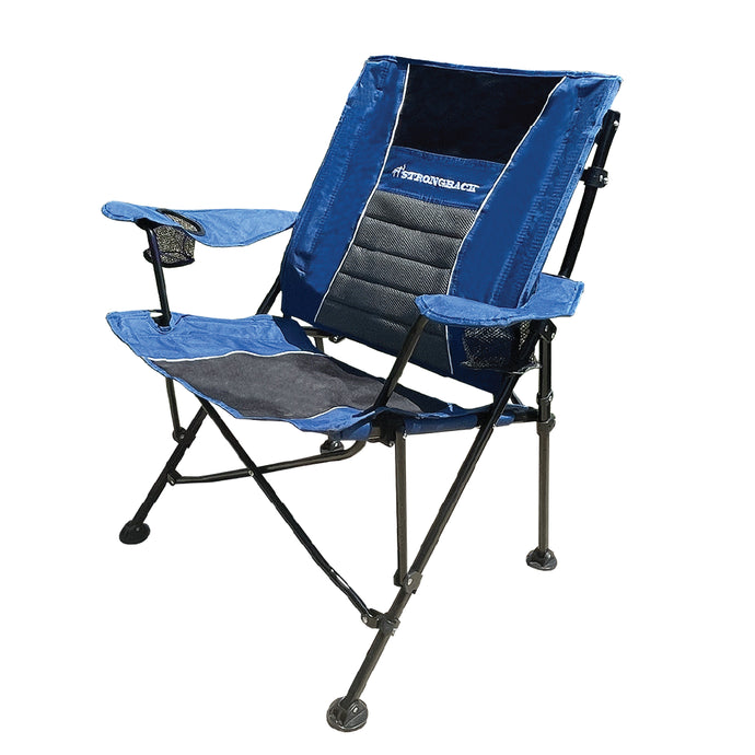 STRONGBACK Guru XL - Blue/Black - The Ultimate Camping Chair for Big and Tall Individuals
