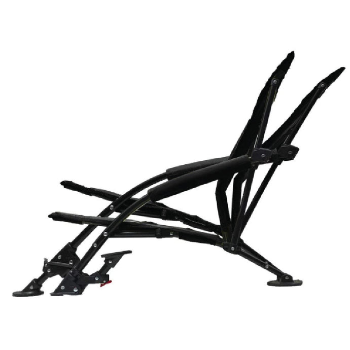 STRONGBACK Low G Recliner Beach Chair - Black/Grey - Experience Ultimate Comfort and Relaxation