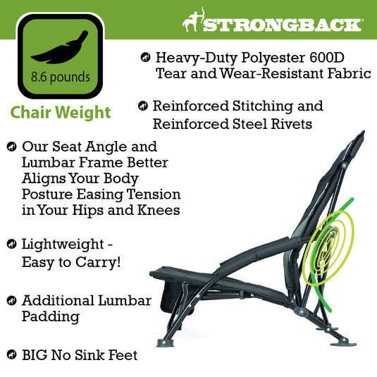 STRONGBACK Low Gravity Beach Chair