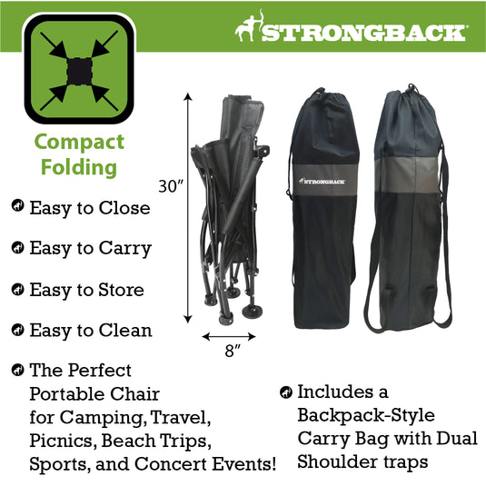 STRONGBACK Low Gravity Beach Chair