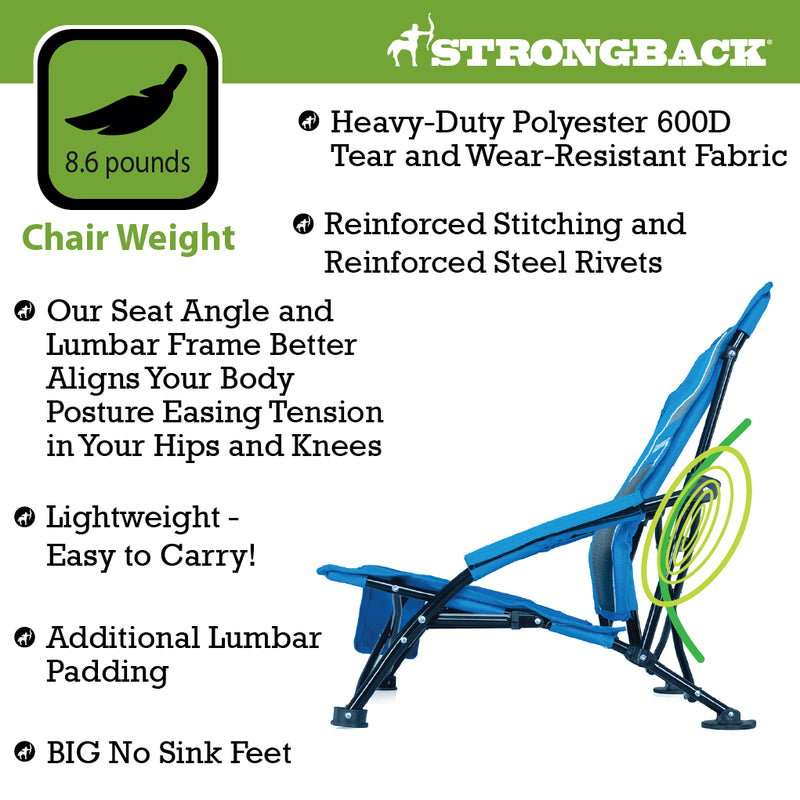 STRONGBACK Low Gravity Beach Chair