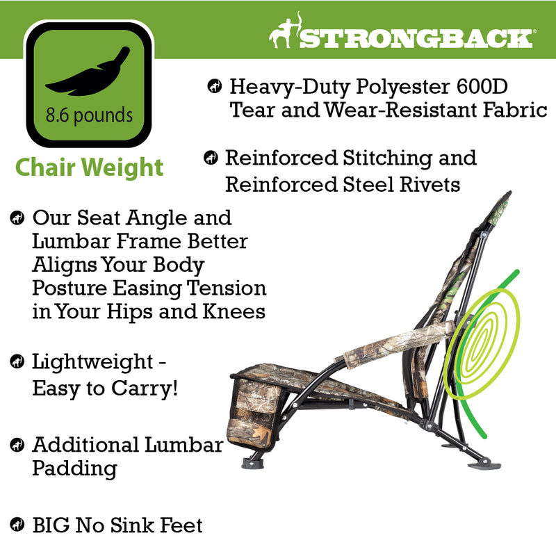 STRONGBACK Low Gravity Hunting/Turkey Chair: Real Tree – Strongbackchair