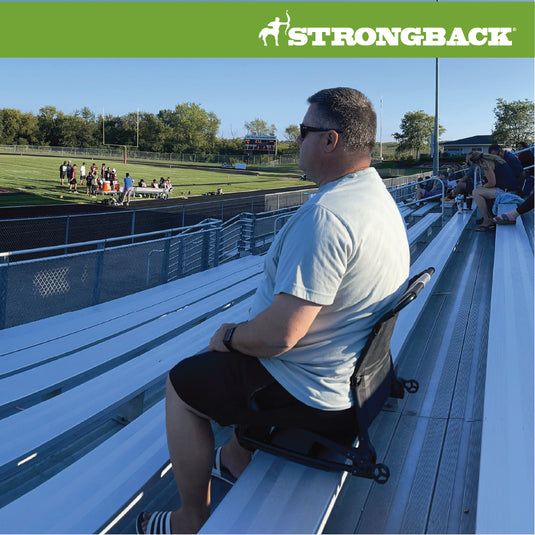 STRONGBACK Stadium Seat - NAVY - Ultimate Comfort for Game Day