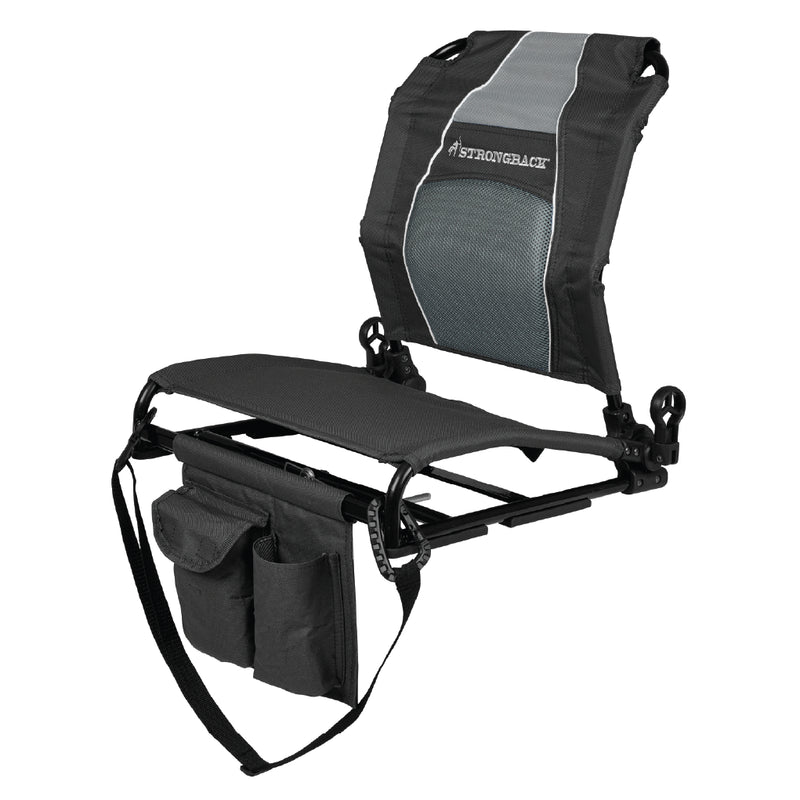 Load image into Gallery viewer, STRONGBACK Stadium Seat - Black - Ultimate Comfort for Game Day
