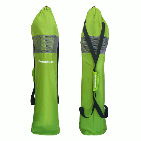 Strongback Guru Carry Bag with Backpack Straps. Lime Green.